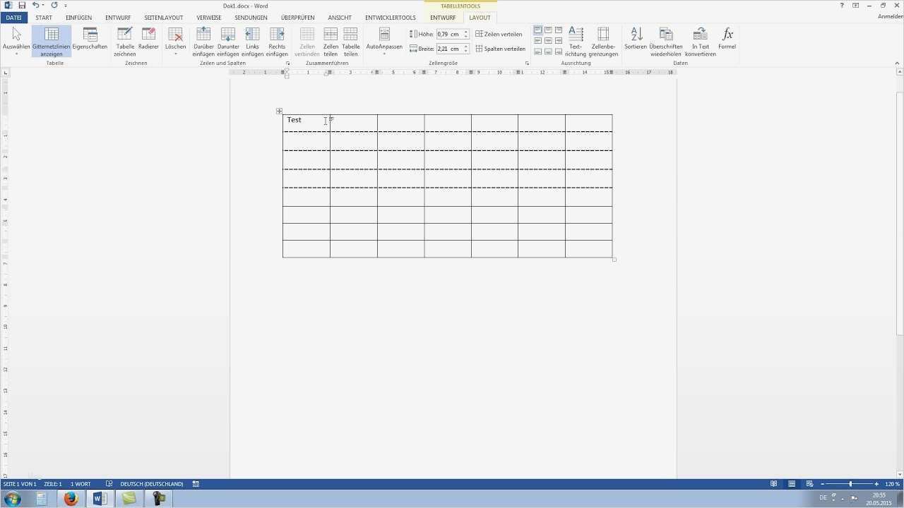 Word Vorlage Erstellen 2016 Schön Word 2013 2010 Tabellen Erstellen Anfängerkurs