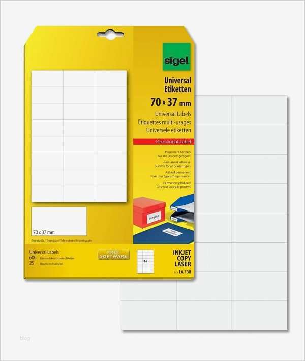 Word Vorlage Etiketten 70x37 Wunderbar Sigel La138 Universal Etiketten Weiß 70 X 37 Mm 600 Etiket