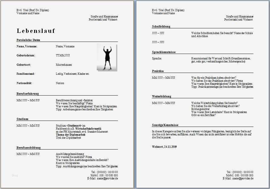 Word Vorlage Lebenslauf Kostenlos Cool Kostenlose Lebenslaufvorlagen Zum Herunterladen Fice