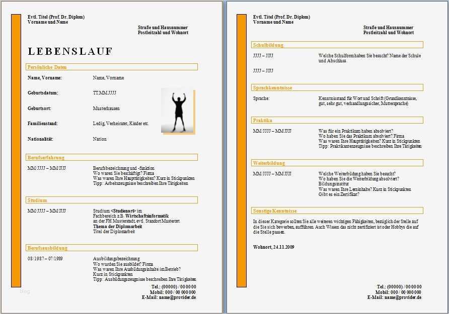 Word Vorlage Lebenslauf Kostenlos Süß Kostenlose Lebenslaufvorlagen Zum Herunterladen Fice