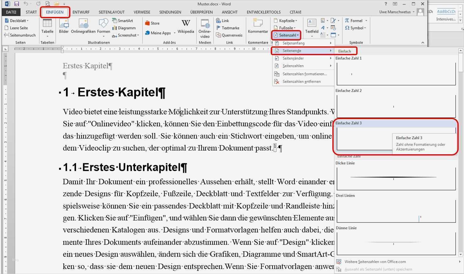 Word Vorlage Wissenschaftliche Arbeit Docx Großartig Seitenzahlen In Word 2013 Wissenschafts Thurm