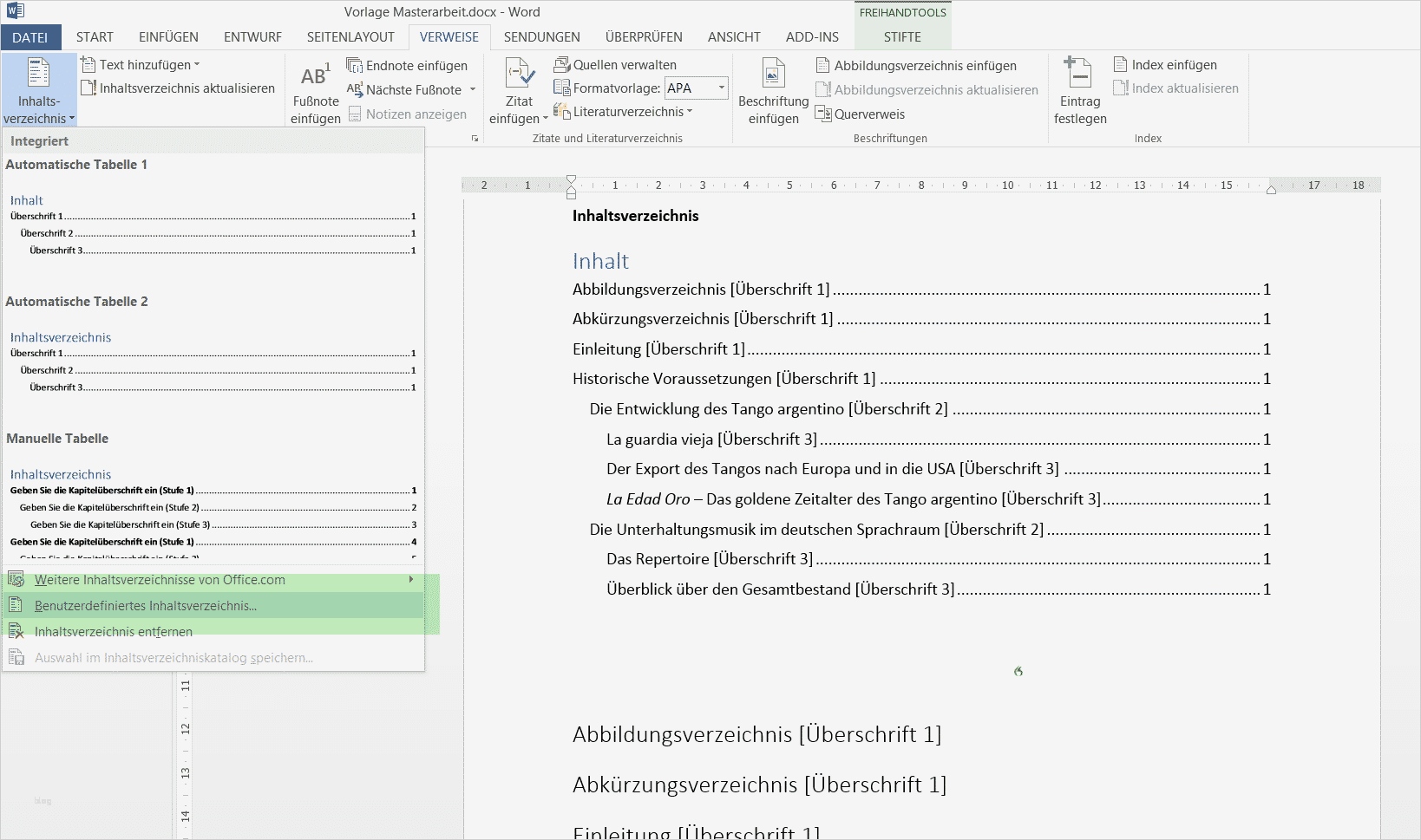 Word Vorlage Wissenschaftliche Arbeit Docx Hübsch Aktualisierbares Inhaltsverzeichnis In Word Erstellen Tipps
