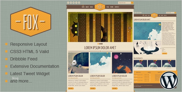 Wordpress theme Vorlage Angenehm Fox – Wordpress Vorlage