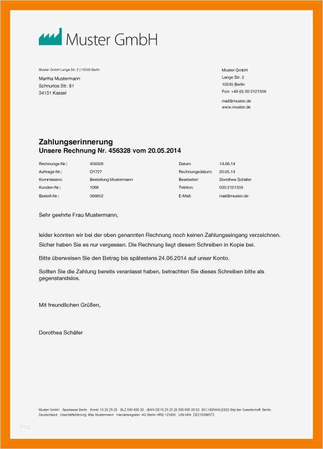 Zahlungserinnerung Vorlage Kostenlos Erstaunlich 6 Vorlage Mahnungsschreiben