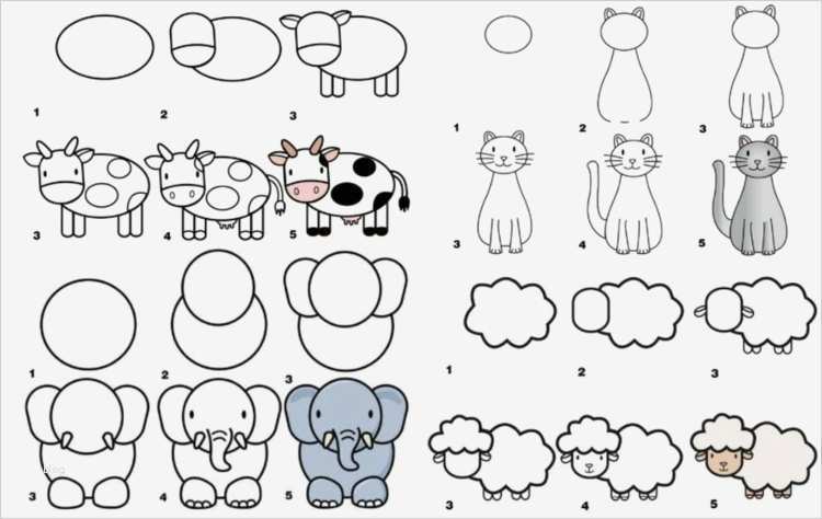 Zeichnen Lernen Kinder Vorlagen Angenehm Zeichnen Lernen Mit Anleitungen Für Kinder Witzige