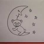 Zeichnen Lernen Kinder Vorlagen Bewundernswert Bär Auf Dem Mond Zeichnen Lernen Für Kinder Und Anfänger