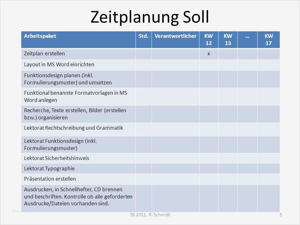 Zeitplan Erstellen Vorlage Schön Projektarbeit Technische Dokumentation Ppt Video Online