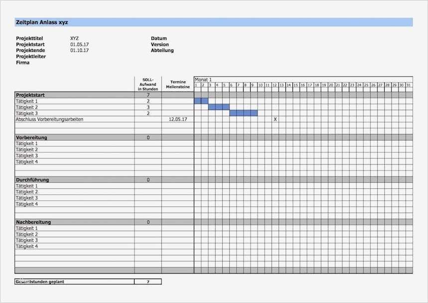 Zeitplan Vorlage Excel Wunderbar Zeitplan Vorlage Projektplan