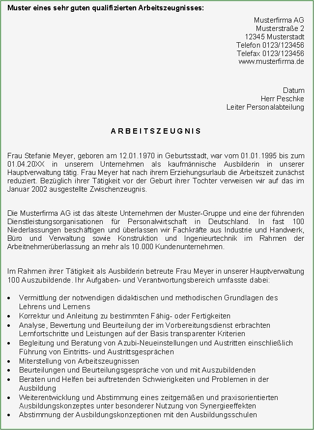 Zeugnis Arbeitgeber Vorlage Elegant Ausbilder Zeugnis Ag sofort Download