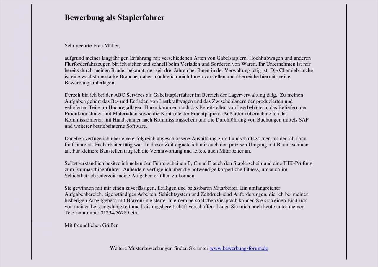 Zusage Praktikumsplatz Vorlage Wunderbar Kranfahrer Bewerbung Schreiben Bewerbungsforum