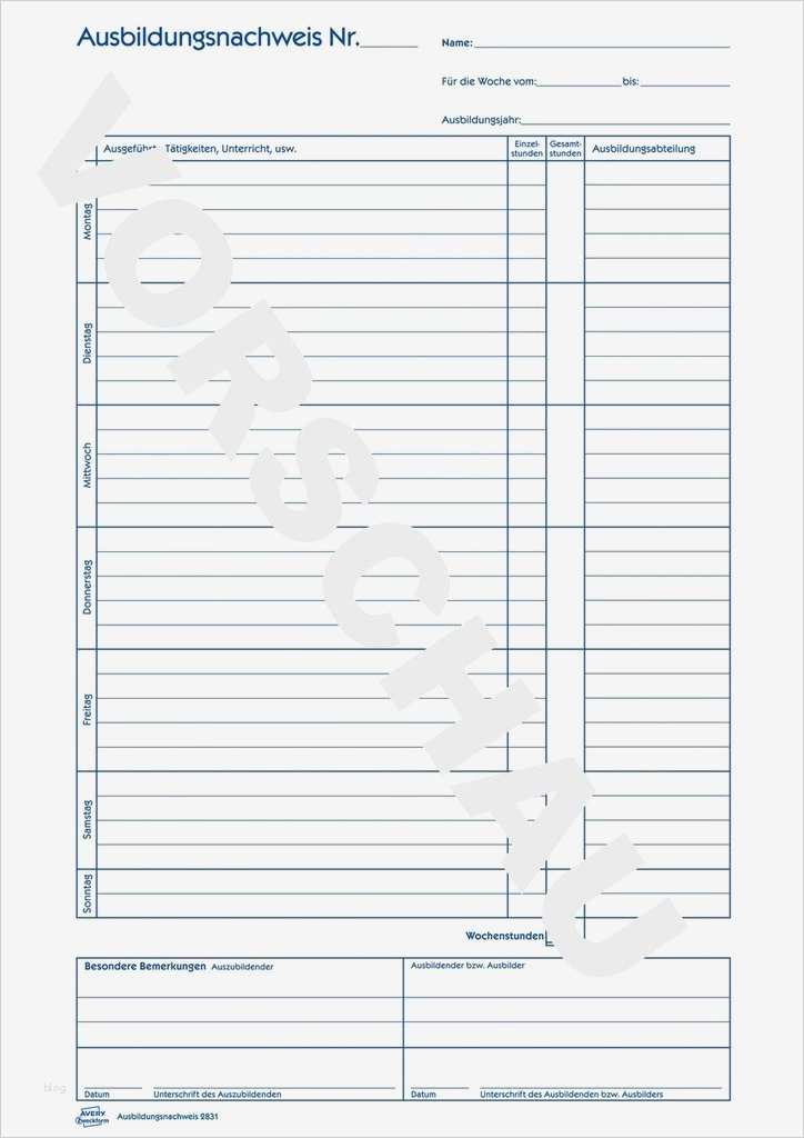 Zweckform 3666 Vorlage Word Download Schön Ausbildungsnachweis 2831