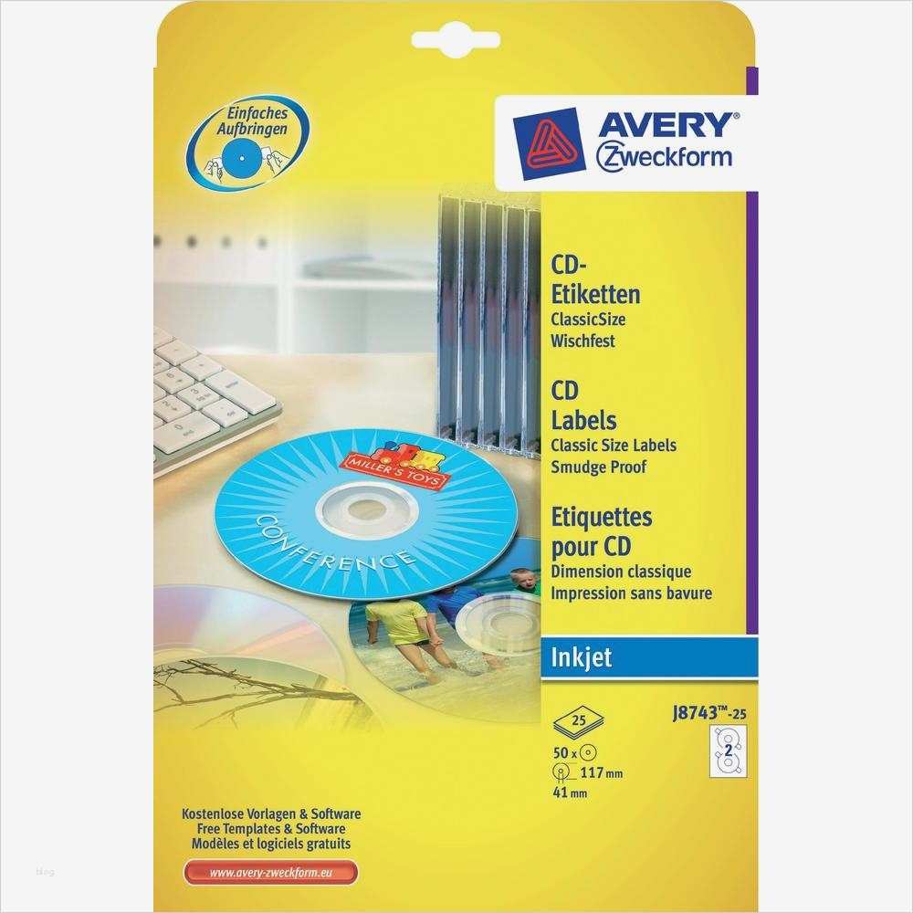 Zweckform Cd Etiketten Vorlage Genial Avery Zweckform Cd Etiketten J8743 25 Classic Size 50