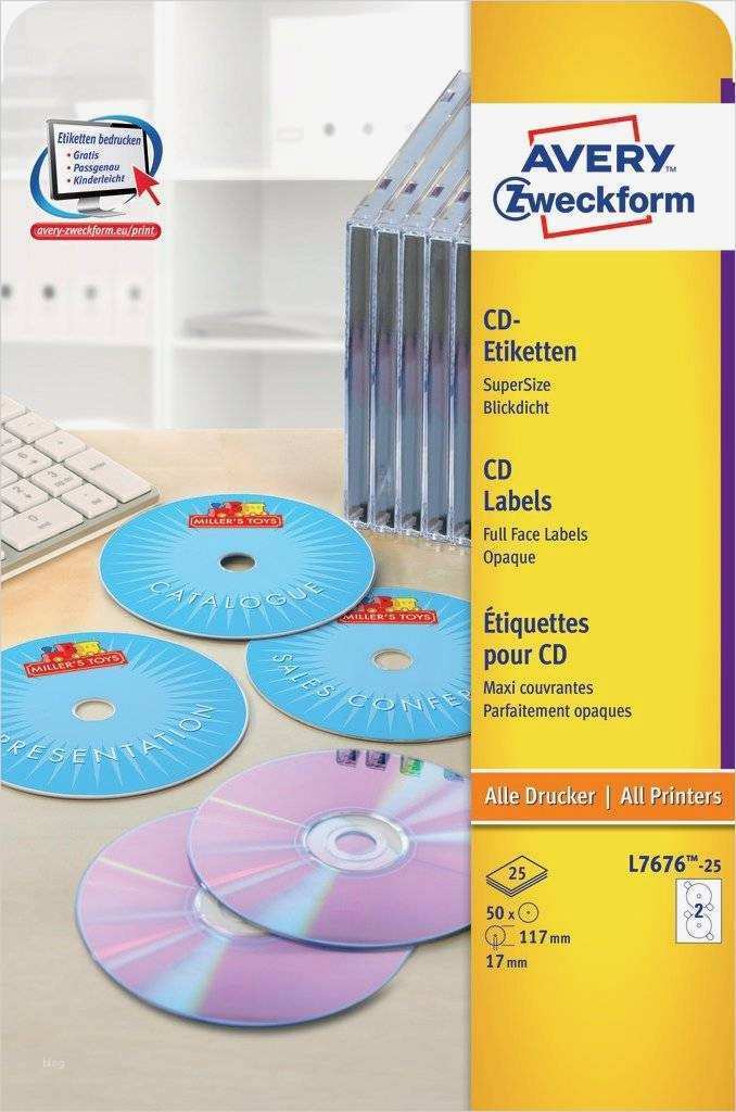 Zweckform Cd Etiketten Vorlage Gut Cd Etiketten L7676 25