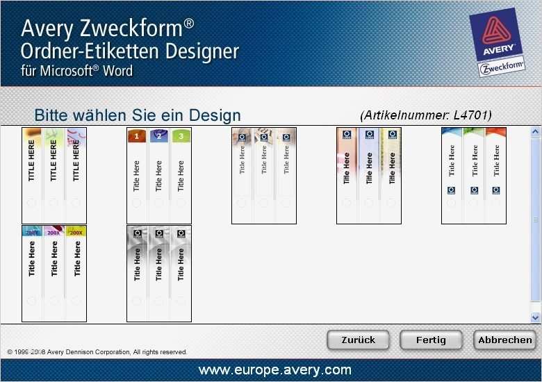 Zweckform ordner Etiketten Word Vorlage Beste Avery Zweckform Etiketten Drucken software Download