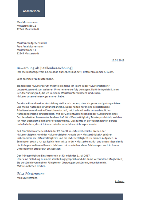 Bewerbung Gehaltsvorstellung und Eintrittstermin – Tipps für eine erfolgreiche Bewerbungsschreiben 1 bewerbungsschreiben vorlage