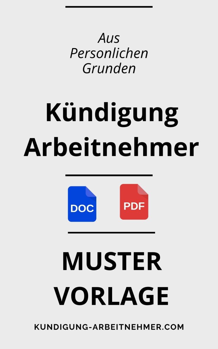 kundigung arbeitnehmer aus personlichen grunden vorlage