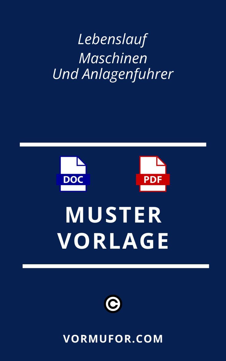 Bewerbung als Maschinen und Anlagenführer Muster: So erstellen Sie einen erfolgreichen Lebenslauf 1 lebenslauf maschinen und anlagenfuhrer pdf