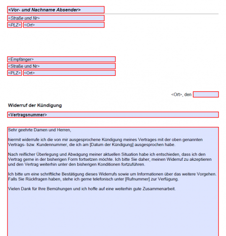 widerruf kuendigung